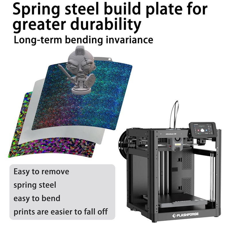 Tiny Trees Build Plate for Adventurer 5M/5M Pro/AD5X 3D Printer, Double Sided Smooth PEY Build Plate 235x235mm Printing Bed Compatible with FLASHFORGE Adventurer 5M /5M Pro/AD5X 3D Printer - Image 2